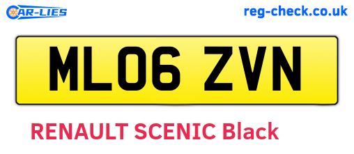 ML06ZVN are the vehicle registration plates.