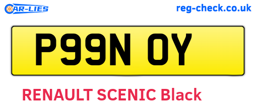 P99NOY are the vehicle registration plates.