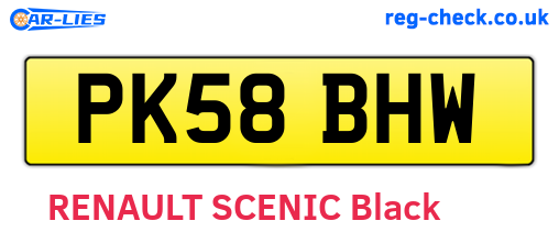 PK58BHW are the vehicle registration plates.