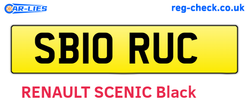 SB10RUC are the vehicle registration plates.