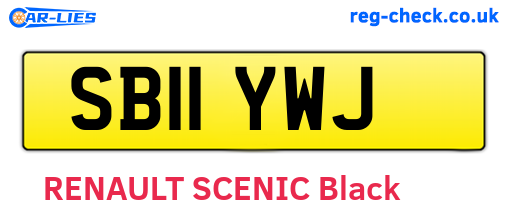 SB11YWJ are the vehicle registration plates.