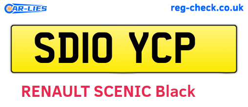 SD10YCP are the vehicle registration plates.