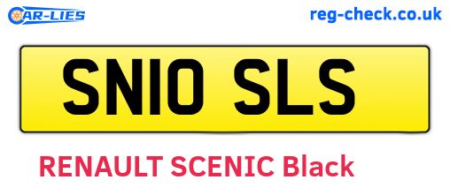 SN10SLS are the vehicle registration plates.