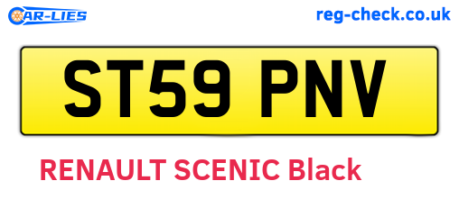 ST59PNV are the vehicle registration plates.