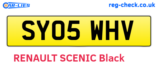 SY05WHV are the vehicle registration plates.