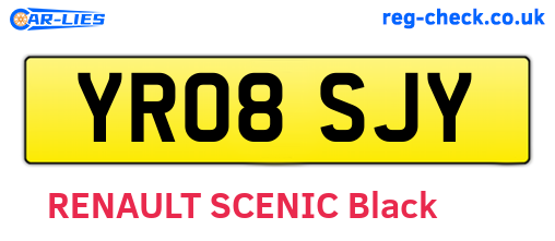 YR08SJY are the vehicle registration plates.
