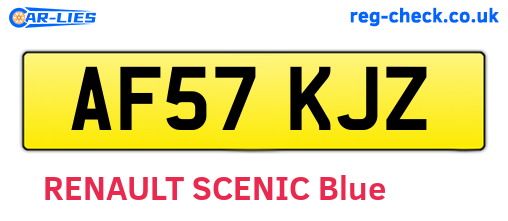 AF57KJZ are the vehicle registration plates.