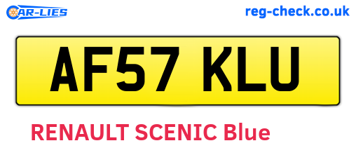 AF57KLU are the vehicle registration plates.