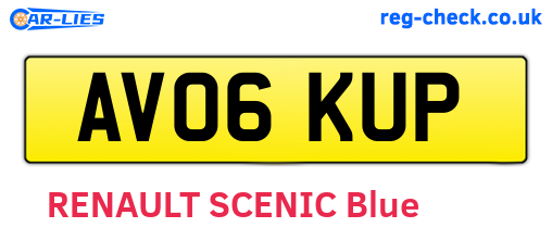 AV06KUP are the vehicle registration plates.