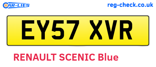 EY57XVR are the vehicle registration plates.