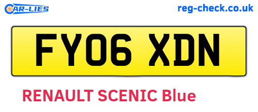 FY06XDN are the vehicle registration plates.
