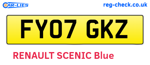 FY07GKZ are the vehicle registration plates.