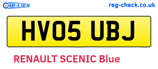 HV05UBJ are the vehicle registration plates.