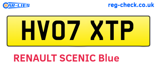 HV07XTP are the vehicle registration plates.