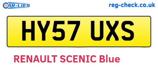 HY57UXS are the vehicle registration plates.