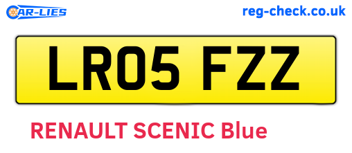 LR05FZZ are the vehicle registration plates.