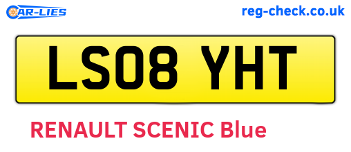 LS08YHT are the vehicle registration plates.