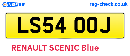 LS54OOJ are the vehicle registration plates.