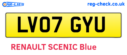 LV07GYU are the vehicle registration plates.