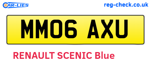 MM06AXU are the vehicle registration plates.
