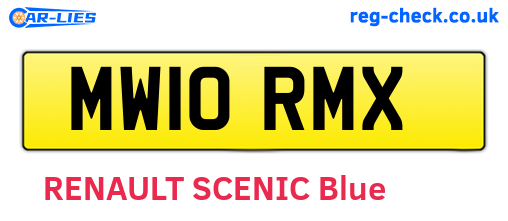MW10RMX are the vehicle registration plates.