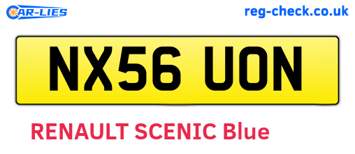 NX56UON are the vehicle registration plates.