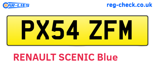 PX54ZFM are the vehicle registration plates.