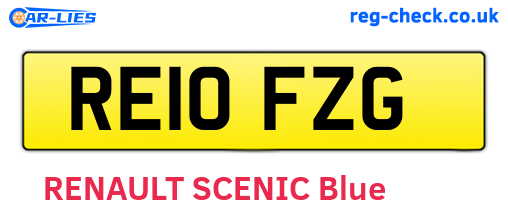 RE10FZG are the vehicle registration plates.