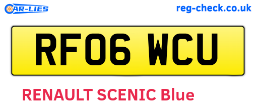 RF06WCU are the vehicle registration plates.
