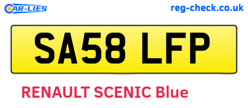 SA58LFP are the vehicle registration plates.