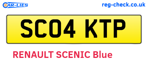 SC04KTP are the vehicle registration plates.