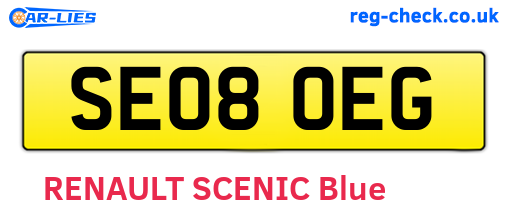 SE08OEG are the vehicle registration plates.
