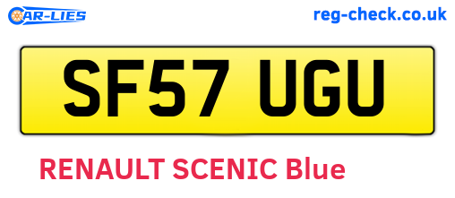 SF57UGU are the vehicle registration plates.