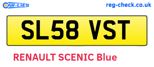 SL58VST are the vehicle registration plates.