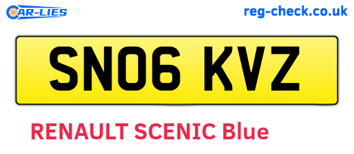 SN06KVZ are the vehicle registration plates.