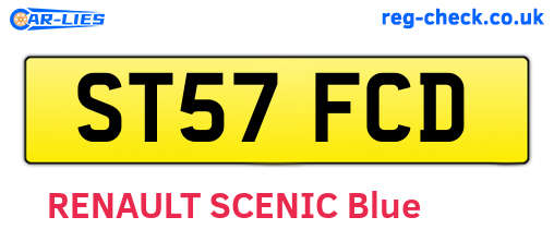 ST57FCD are the vehicle registration plates.