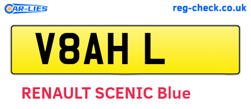 V8AHL are the vehicle registration plates.