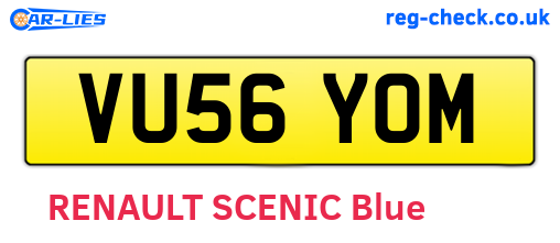 VU56YOM are the vehicle registration plates.