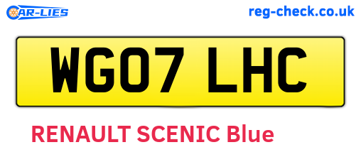 WG07LHC are the vehicle registration plates.