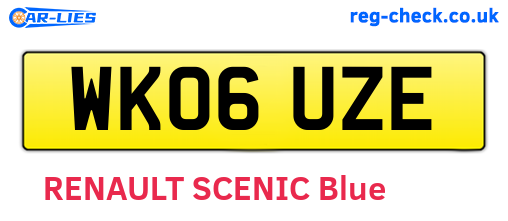 WK06UZE are the vehicle registration plates.