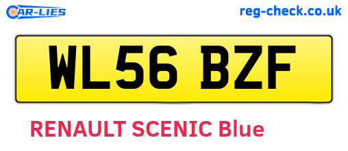 WL56BZF are the vehicle registration plates.