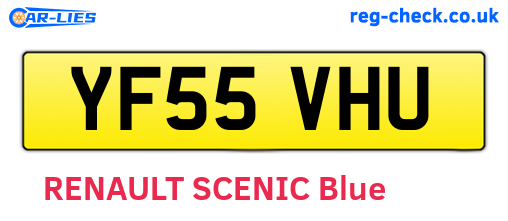 YF55VHU are the vehicle registration plates.