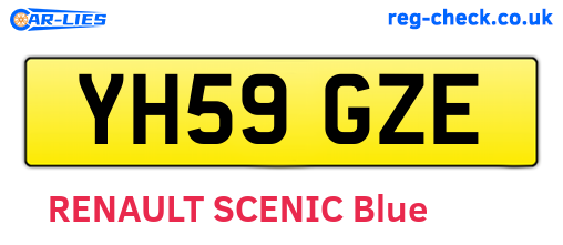 YH59GZE are the vehicle registration plates.