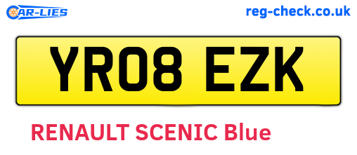YR08EZK are the vehicle registration plates.