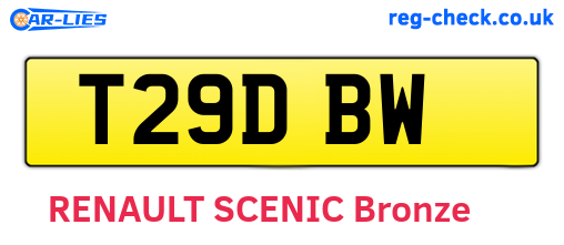 T29DBW are the vehicle registration plates.