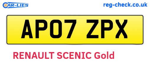 AP07ZPX are the vehicle registration plates.