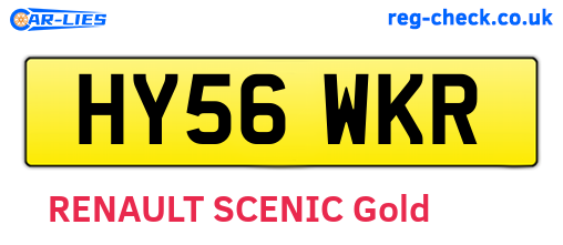 HY56WKR are the vehicle registration plates.