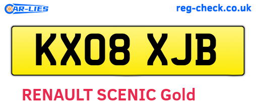 KX08XJB are the vehicle registration plates.