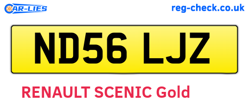 ND56LJZ are the vehicle registration plates.
