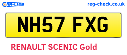NH57FXG are the vehicle registration plates.